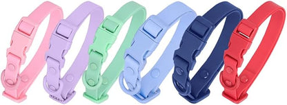 Ovale Waterproof Dog Collar Leash Combo Set, Durable and Easy to Clean, for Small Dogs.(S, Light Green)