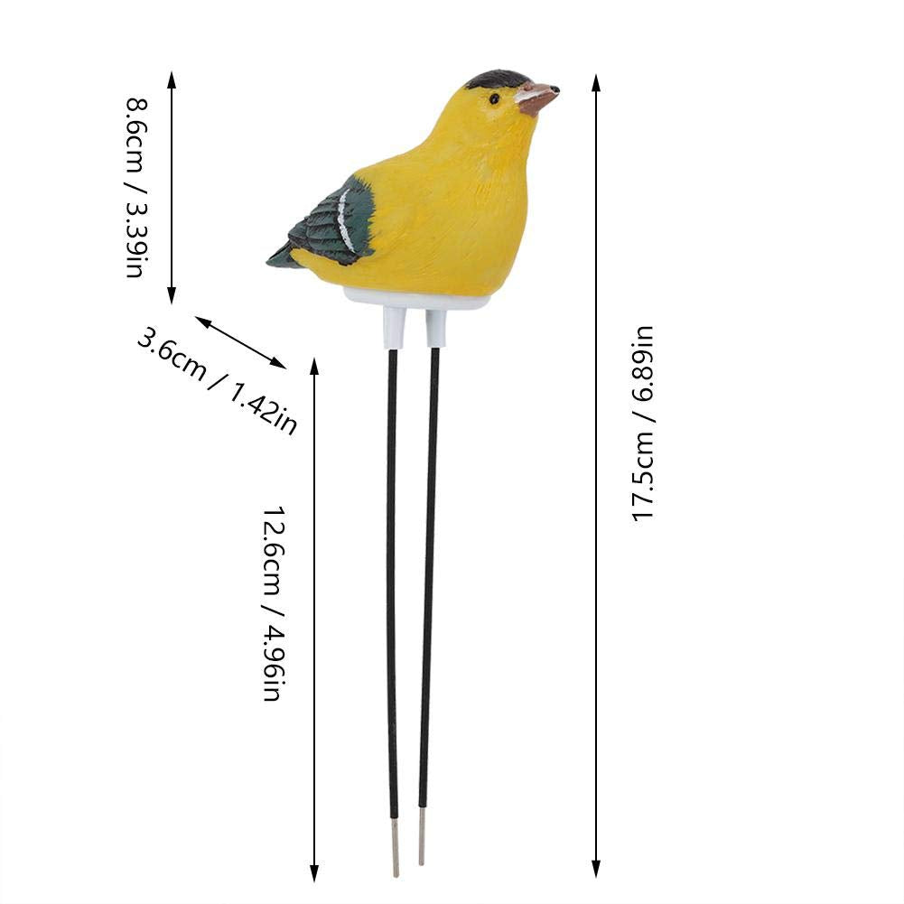 Haofy Bird Shape Soil Meter Plant Hygrometer Sensor with Water Warning Alert (Yellow)