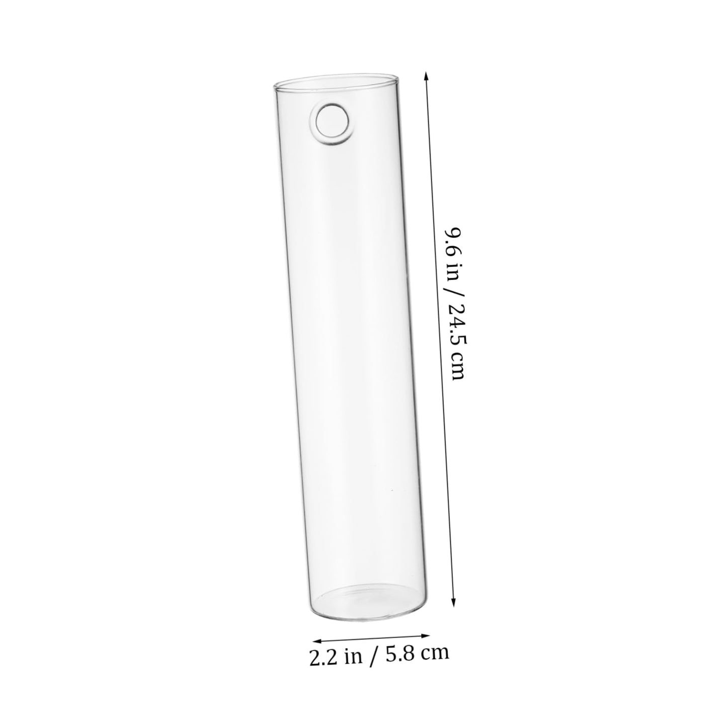 2pcs Clear Glass Cylinder Wall Vases Hanging for Indoor Plants Easy Mounted Flower Tubes Secure Attachment for Floral Arrangements and Terrariums