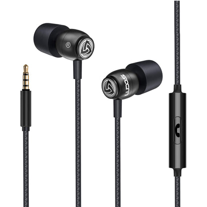 Ludos Clamor Wired Earbuds in-Ear Headphones, 5 Years Warranty, Earphones with Microphone, Noise Isolating Ear Buds for School, Kids, Women, Small Ear
