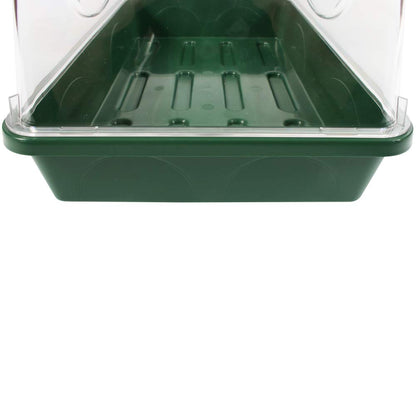 EarlyGrow 70738 Medium Domed Propagator, 15" x 9" x 7", Black/Dark Green
