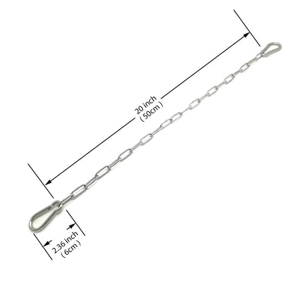 Gate Chain for Outdoor Fence - Rustproof Metal Gate Latch Chain with Hooks, Secure and Durable for Garden, Yard, and Farm Use - Easy Installation, Weather Resistant (2 Pack)