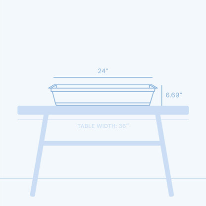Bloem Dura Cotta 24" Plastic Window Box Planter with Saucer Tray: Indoor/Outdoor, for Windowsill, Ledge, & Tabletop, Basil