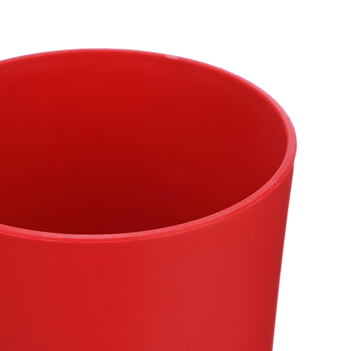 M METERXITY 2-Pack Plant Pots, 4.5 Inch Plastic Flower Pots with Drainage Holes for Cactus/Succulents Pot/Small Plants/Home/Garden, Planters for Indoor Plants [Red]