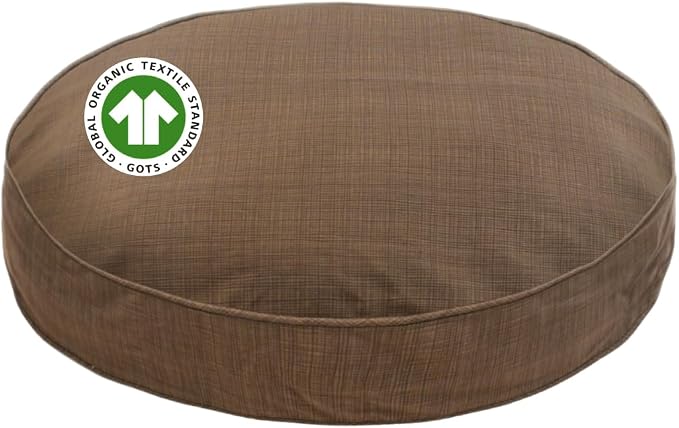 Molly Mutt Woodstock Dog Bed Duvet Cover, GOTS-Certified 100% Organic Cotton Canvas Cover for Dog, Puppy, or Cat Bed, Durable, Washable, and Free of Harmful Chemicals, Round, 36"x5"