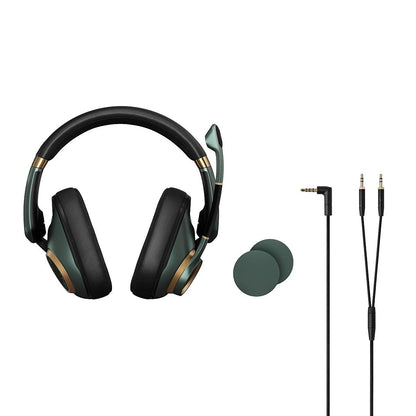 EPOS H6Pro - Closed Acoustic Gaming Headset with Mic - Over-Ear - Lift-to-Mute - Xbox/PS4/PS5/PC Headset - Gaming Accessories (Green)