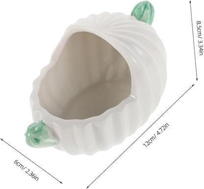 Toddmomy Pet Ceramic Bathtub Portable Sand Bath Ceramic Hamster Tub Hamster Sand Bath Small Animal Toilet Small Pet Supplies Chinchilla Dust Bath Bowl Hamster Bath Tub Ceramics White