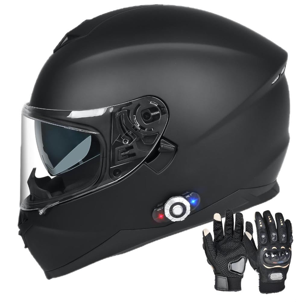 Bluetooth Motorcycle Helmet FreedConn BM12 DOT Full Face Bluetooth Helmets Motorcycle Dual Visor Helmet with Integrated Intercom System/ 2~3 Riders Pair/ 500M/ FM/ MP3/ Voice Dial (Multi-Color, XXL)