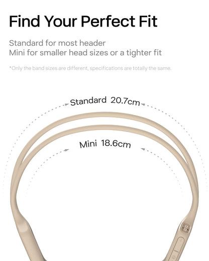 SHOKZ OpenRun Pro-Bone Conduction Headphones, Open-Ear Bluetooth Wireless Sport Headphones for Running and Workout, Sweat Resistant, Long Battery Life, Premium Deep Bass, Mic，with Hair Band, Beige