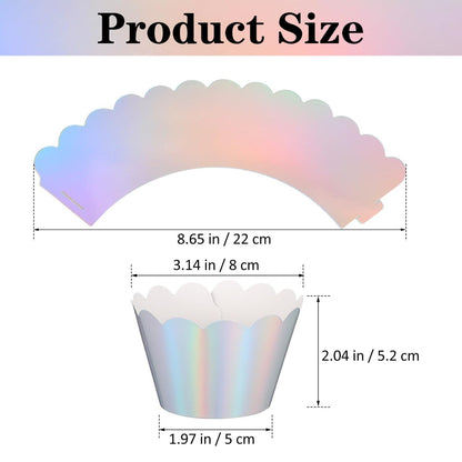 48Pcs Rainbow Cupcake Liners Cupcake Wrappers Holders Muffin Liners Baking Cups Papers Baking Cups for Wedding Birthday Party Decoration