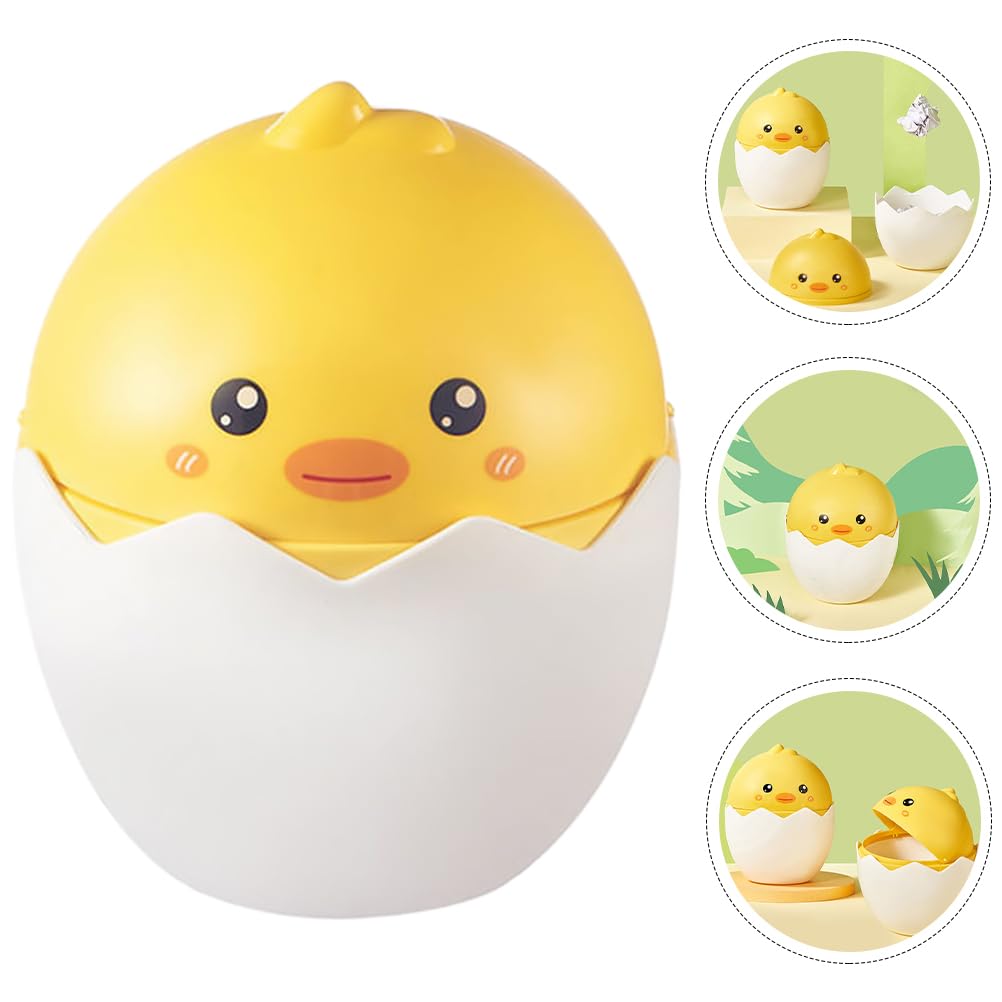 Gadpiparty Mini Desktop Trash Can with Lid: Cute Cartoon Small Waste Bin for Office, Kids Room, Dorm & Bedroom - Tiny Garbage Bin for Desk, Dresser & Tabletop
