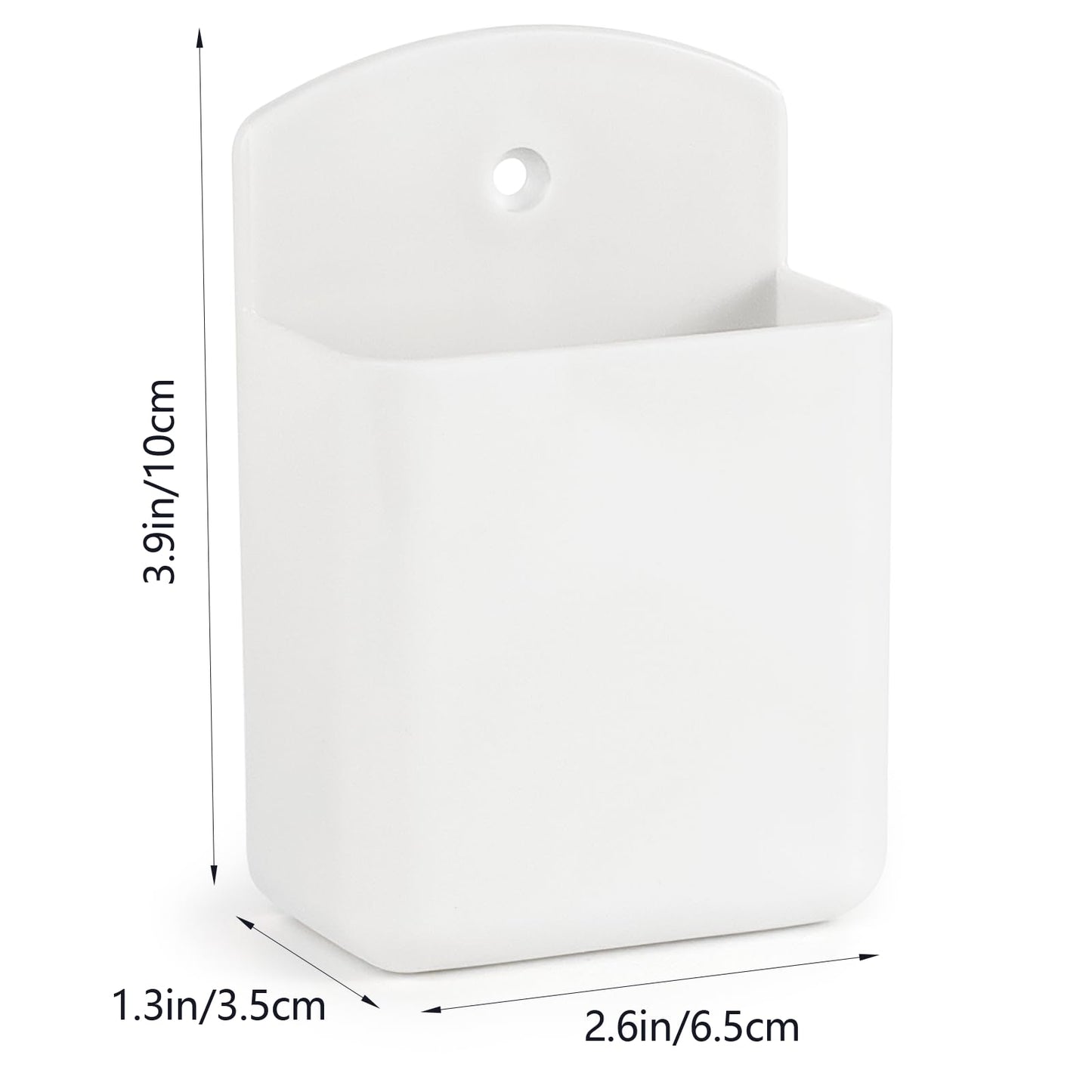 SIBRANT 2 Pcs Remote Control Holder Wall Mount, TV Controller Holder, Self Adhesive Remote Holder, Wall Pen Holder Storage Accessories for Home Office School (White)