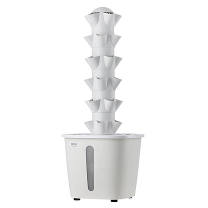 VEVOR Hydroponic Tower, 30 Pods 6 Tiers Hydroponics Growing System Kit with App Control, Vertical Home Garden with 20L Water Tank & Pump, Planter Germination Kit for Indoor Herbs, Fruits, Vegetables