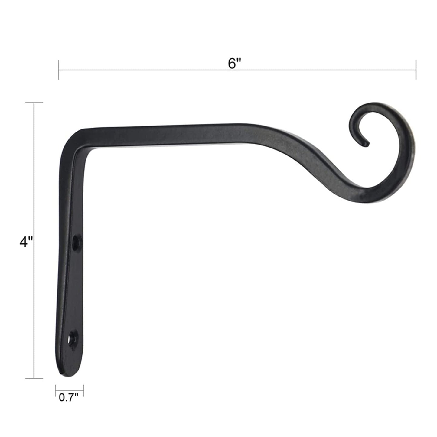 AMPEVEATTK 2 Pieces of Hook Wall Bracket 6 Inches Suitable for Hanging Flower Pots, Lanterns and Bird Feeders Wall Lamps Hooks and Rails