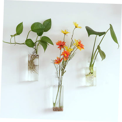POPETPOP Creative Hanging Glass Vase for Wall Unique Terrarium Planter for Home Decor for Indoor Plants Living Room and Bedroom Aesthetics