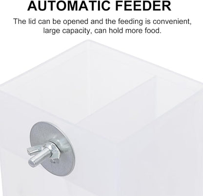 IMIKEYA 2pcs Automatic No Mess Bird Feeder for Cage - Easy Clean Parakeet Container - Ideal for Parrots Cockatiels and Finches Bird Feeding