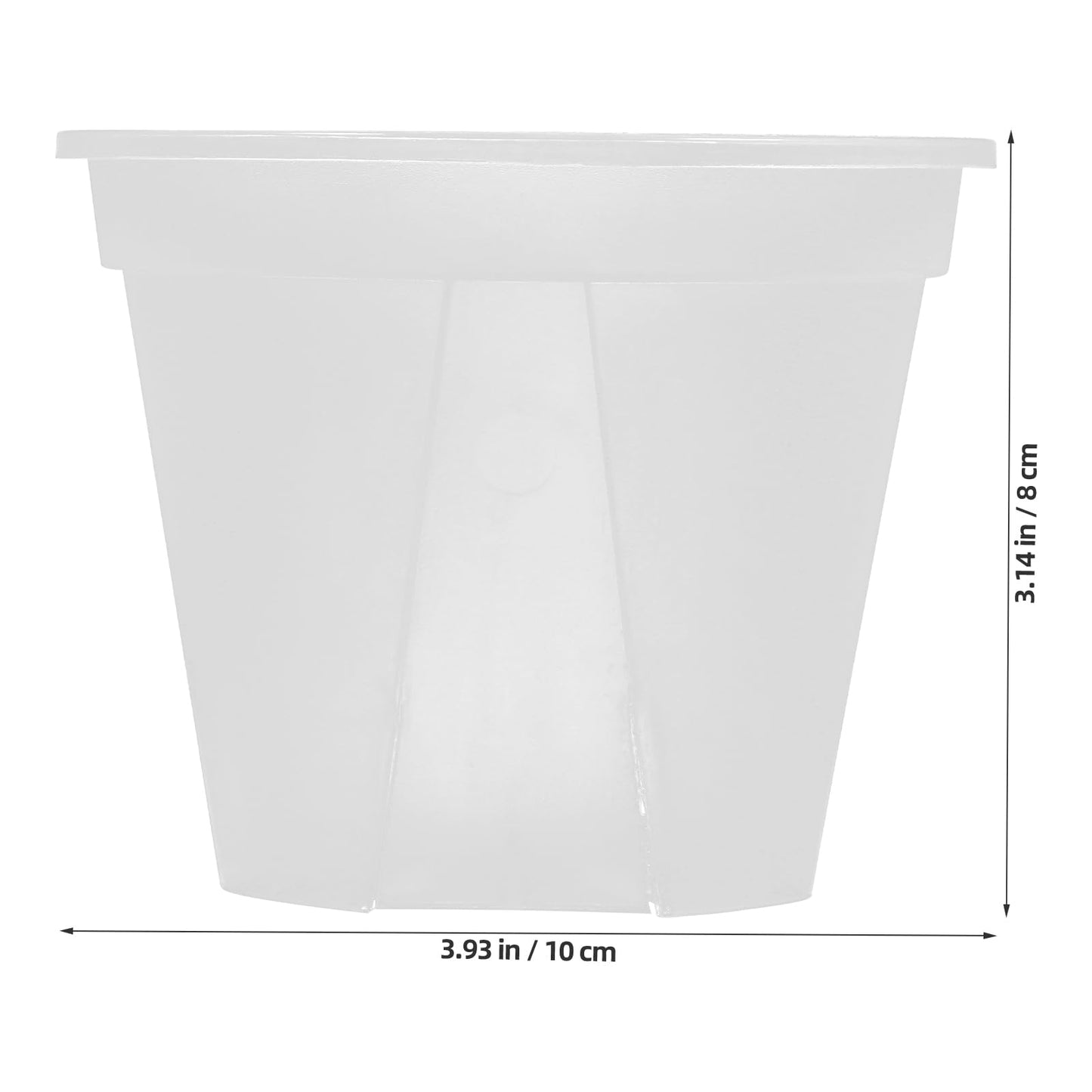 Yardenfun 10pcs Transparent Nursery Pots with Drainage Holes 3 inch Plastic Seedling Plant Pot for Outdoor Indoor House Plants Flowers Cactus