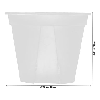 Yardenfun 10pcs Transparent Nursery Pots with Drainage Holes 3 inch Plastic Seedling Plant Pot for Outdoor Indoor House Plants Flowers Cactus