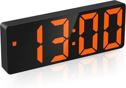 AMIR Digital Alarm Clock Large Display, LED Alarm for Bedroom, USB/Battery Powered Bedside Alarm Clock with Snooze, 12/24H, 3 Adjustable Brightness, Temperature, Electric Desk Clock for Home, Office