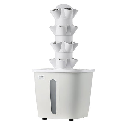 VEVOR Hydroponic Tower, 20 Pods 4 Tiers Hydroponics Growing System Kit, Vertical Home Hydronic Garden with 20L Water Tank & Pump, Planter Plants Germination Kit for Indoor Herbs, Fruits, Vegetables