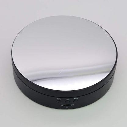 Pjeghbvop 360 Degree Motorized Rotating Display Stand Automatic Platform Adjustable Electric Display Turntable Cake Turntable