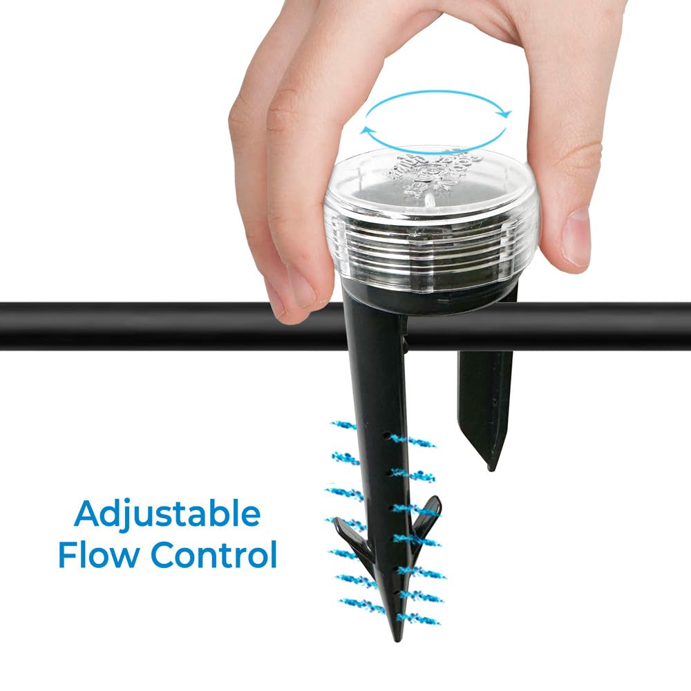 Root Quencher Spike 4-Pack - Deep Underground Dripper, Tree & Plant Root Watering Drip Irrigation & Fertilizer Stake (1/2" Female NPT Compatible with All Connectors, Water Hose, Drip & PVC)