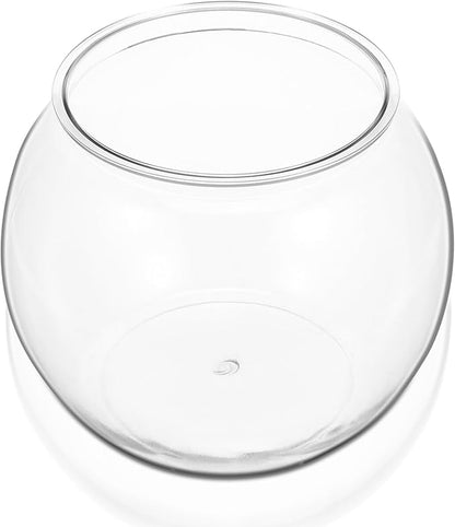 ULTECHNOVO 8.66 Inch Desktop Fish Tank Clear Plastic Round Fish Bowl 1.5 Gallon Portable Aquarium for Home Office Decoration and Plant Terrarium Container