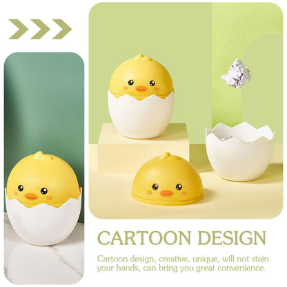 Gadpiparty Mini Desktop Trash Can with Lid: Cute Cartoon Small Waste Bin for Office, Kids Room, Dorm & Bedroom - Tiny Garbage Bin for Desk, Dresser & Tabletop