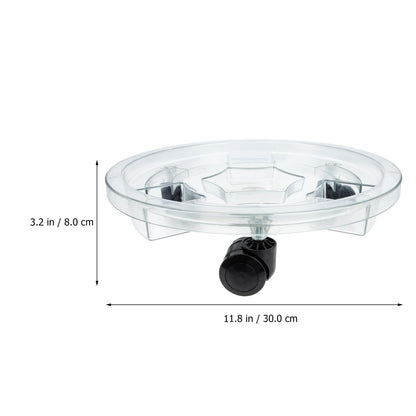 LIFKOME Planter Caddy with Wheels Plastic Plant Dolly with Casters 360 Degree Wheel Movement Saucer Tray Plant Stand Dolly for Heavy Planter Indoor and Outdoor 12 Inch