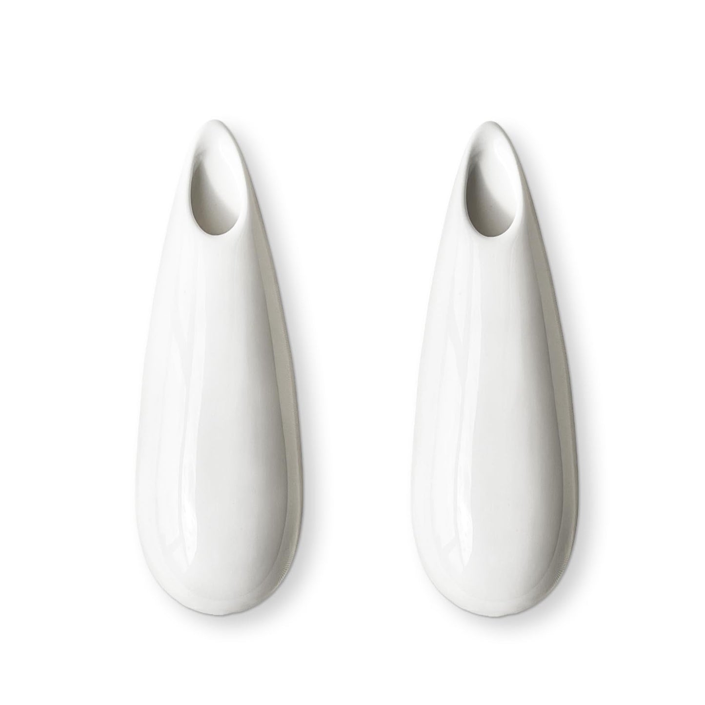 2 Pack White Ceramic Wall Vases,7.9 Inch Wall Hanging Plant Holder,Cubicle Modern Decor Plant Holder Vase for Indoor Plants, Hanging Propagation Flower Pots for Air Vases