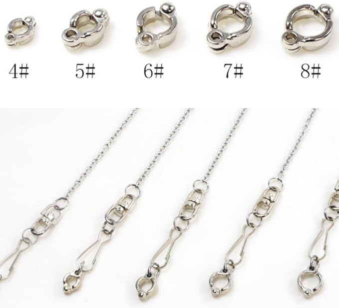 Bird Foot Chain Flying Stainless Steel Training Rope Outdoor Parrot Ankle Foot Ring Accessories Bird Harness Leash Prevent Escaping (8#)