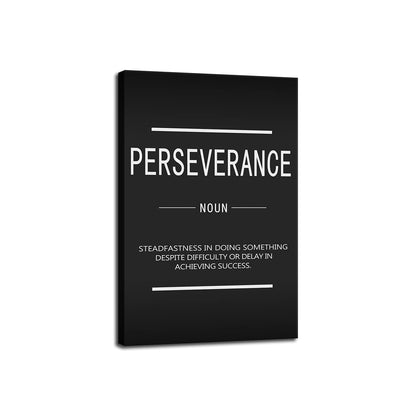 Motivational Canvas Wall Art Perseverance Inspiring Poster Printing Inspirational Entrepreneur Quotes Quotes Poster Artwork Office Frame Decoration Stretching Ready to Hang[12''W X 18''H]