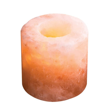 Sosoport Himalayan Crystal Salt Candle Holder Decorative Candlestick for Home Decor Meditation and Yoga for Living Room Bedroom and Outdoor Spaces