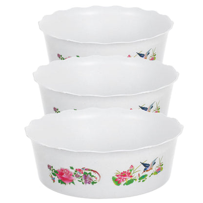 HANABASS 3 Pcs Hydroponic Lotus Water Lily Planter Planting Bowl Round Shallow Flowerpot Container Fish Bowl for Water Lily, Succulent, Aquatic Plant Garden Decoration
