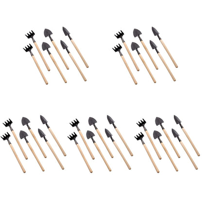 BESPORTBLE 10sets Mini Gardening Tools Handle Planting Tools Kit for Transplanting Flower and Vegetable Gardening