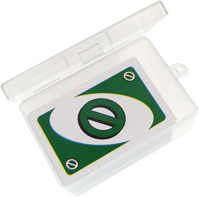 Plastic UNO Card Case Box Holder, High Capacity Playing Card Case, Clear Playing Card Box Storage Card Deck Case (NO Cards) (Set of 2)