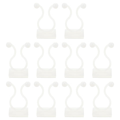 uxcell 100Pcs Plant Climbing Wall Fixture Clips, Plant Fixer Self-Adhesive Hooks Wire Fixing Supporting for Indoor Outdoor Decoration and Cable Wire Fixing (White, 13.3mm/0.52")