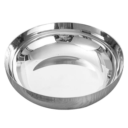 IMIKEYA Stainless Steel Serving Bowl 9.5 Inch Round Food Mixing Bowl for Salad Fruit Soup Pasta Ramen Basin Kitchen Accessory Home Decor