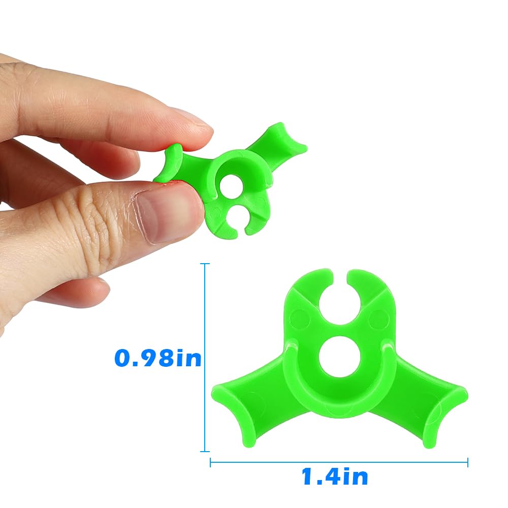 LucyPhy 30 Pack Plant Bender Angle Adjustable Plant Training Clips Low Stress Training Clips 90 Degrees Plant Stem(Circle Style,Green)
