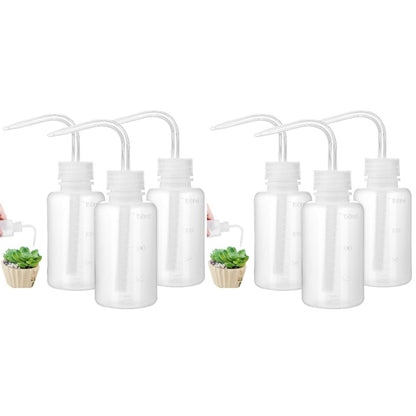TOPPERFUN 6Pcs 150Ml Lab Wash Bottles Small Squeeze Bottles for Succulent Plant Watering Tattoo Supplies and Laboratory Use with Precise Nozzle
