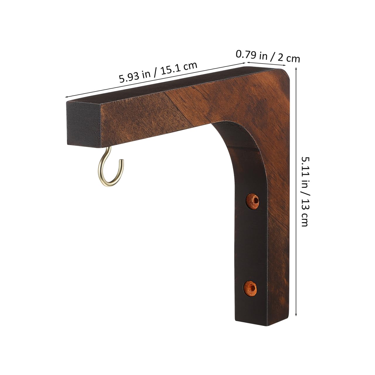 Abaodam Wooden Wall Mounted Hanging Plant Hanger Wall Hooks for Flower Bracket Planter Wind Chimes Patio Decor