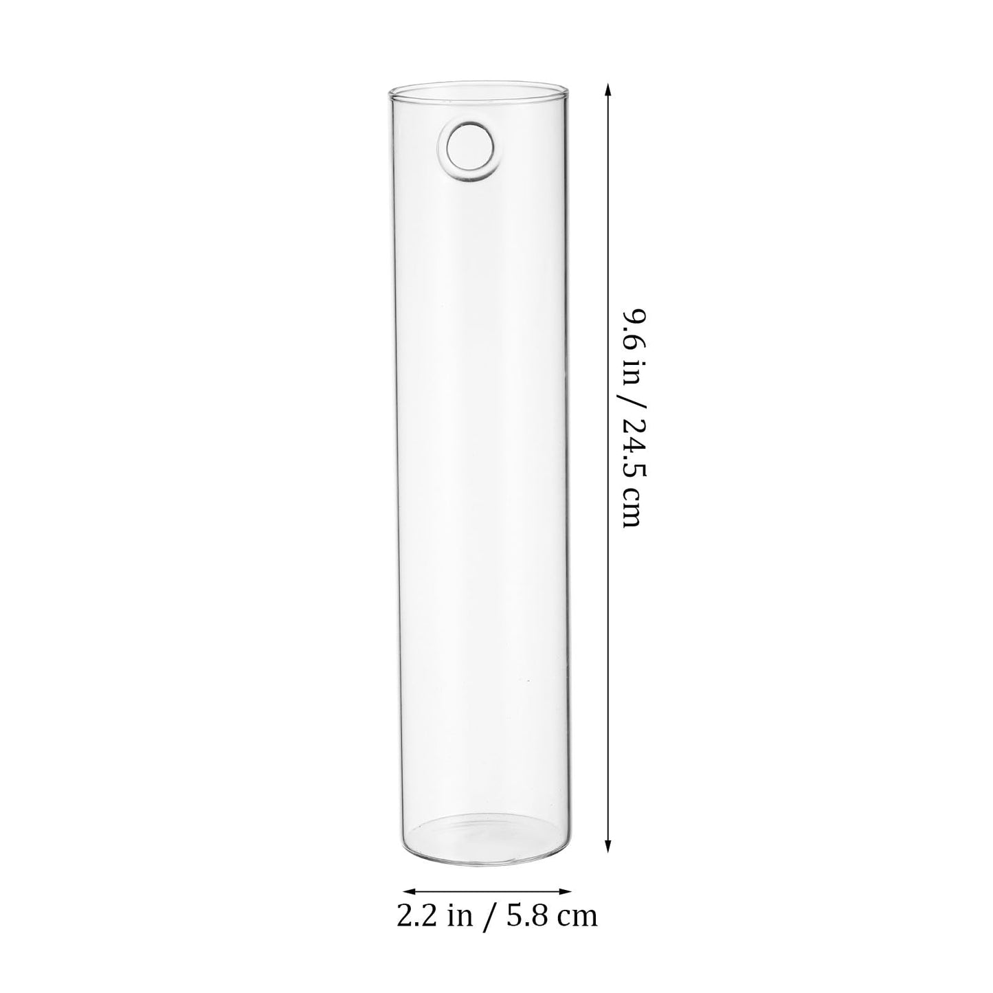 ARTSEWPLY Wall Mounted Glass Tube Vases for Plants Propagation, Large Cylinder Hanging Terrariums, Water Plants Holder for Indoor Home Décor, 2pcs