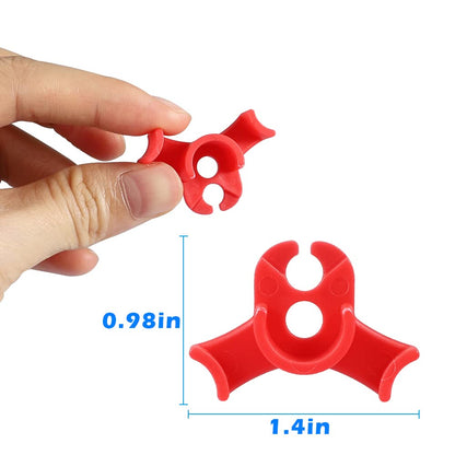 LucyPhy 90 Pack Plant Bender Angle Adjustable Plant Training Clips Low Stress Training Clips 90 Degrees Plant Stem(Circle Style,Red)