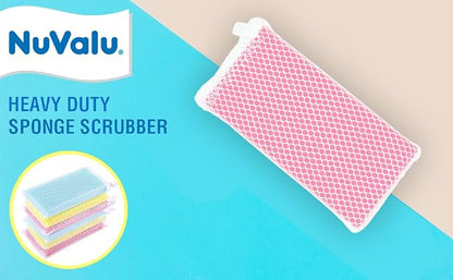 Non-Scratch, Gentle Mesh Dishwashing Sponge, Quick Dry, Odor-Resistant Dish Sponge, Gentle Cleaning for Kitchen, Dishes, Household Cleaning, Stainless Steel & Non-Stick Pans (Pack of 6)