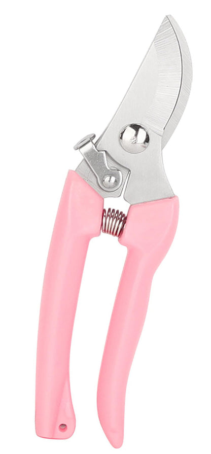Garden Flower Shears Pruning Shears 6.9 inches Scissors Heavy Duty Plant Scissors for Cutting Flowers, Trimming Plants, Bonsai, Fruits Picking (Pink Handle 5pcs)