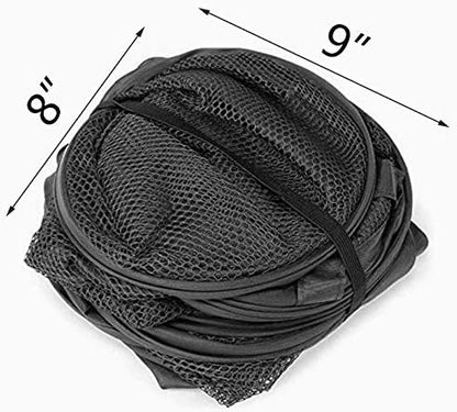 2 pop-up Laundry Hamper, Foldable mesh Laundry Baskets (Each with 2 Reinforced Handles), Black ……