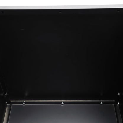 Kreiaoer Steel Planter Box Metal Square Indoor Outdoor Planters Heavy Duty Cube Flower Pot for Vegetables, Herbs, Flowers, Patio, Deck, Yard, Garden (Black, 26" L x 26" W x 26" H)