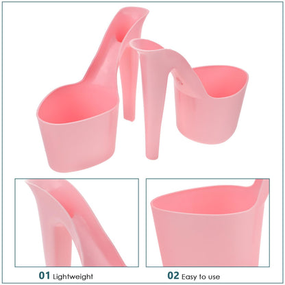 Kisangel 2Pcs High Heel Shaped Flowerpot, Stylish Shoe Design Planter Succulent Nursery Pots for Outdoor Garden Display Flower Pots