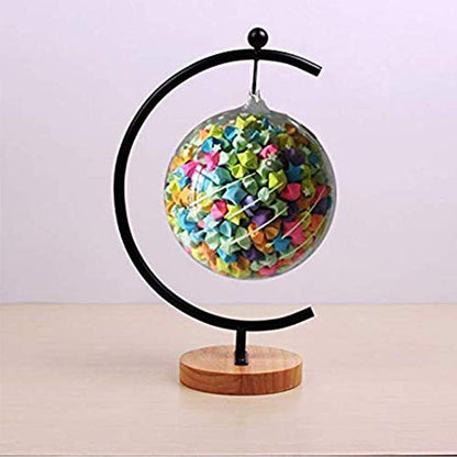 YY YEARCHY Ornament Display Stand Iron Pothook Stand for Hanging Glass Terrarium with Wood Base Creative Decoration for Home Garden Wedding Party Festival (G Shaped-Black,2PCS)