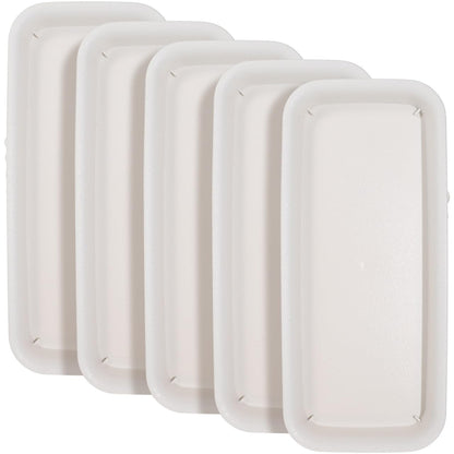 Sewroro 5pcs Plastic Plant Saucers Tray, Rectangular Flower Pots Planter Tray for Windowsill, Water Saving and Breathable Design